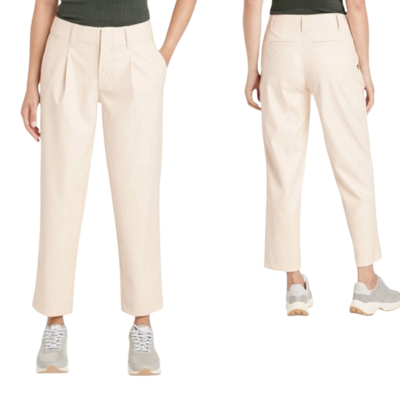 A New Day Faux Leather Ankle Pants - Size 14, NWT, neutral/ fall 😀 - Picture 15 of 16